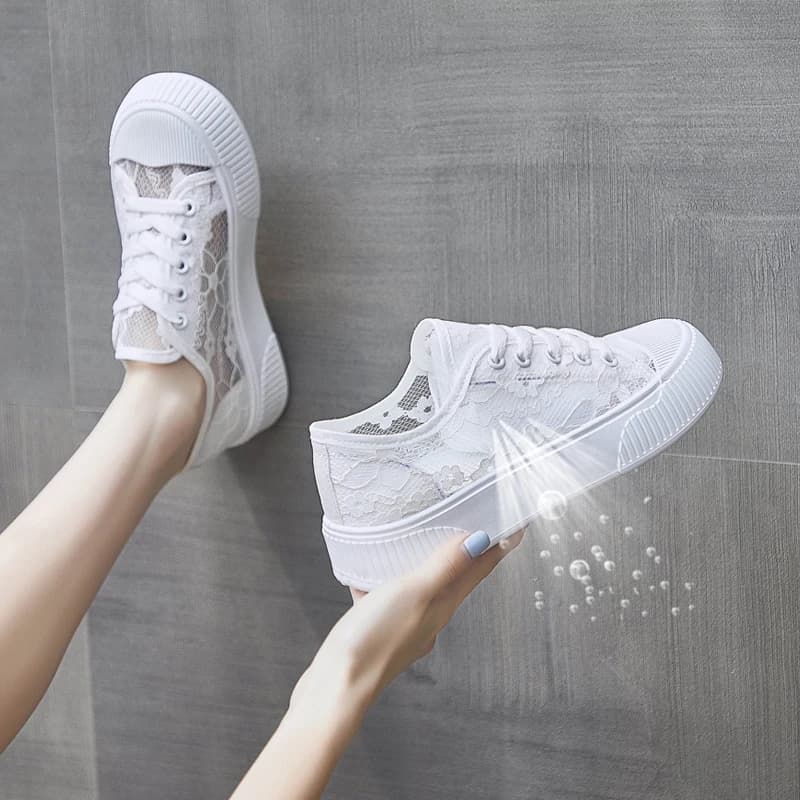 Women Casual Shoes Fashion Breathable Walking Mesh Flat Shoes Woman White Sneakers Women 2024 Tenis Feminino Female Shoes