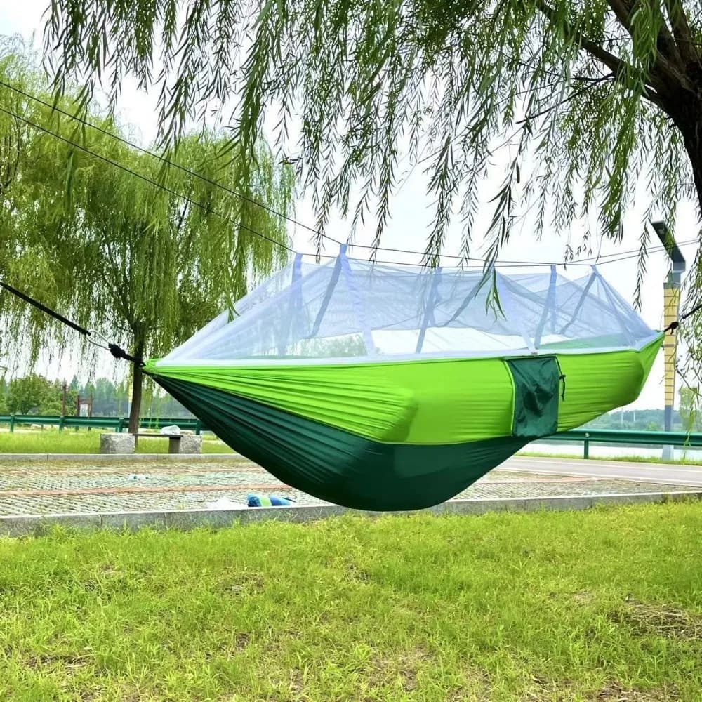 Outdoor Mosquito Net Hammock Portable Camping Leisure Mosquito Net Hammocks Garden Travel Tourist Nylon Fabric Hammock Swing