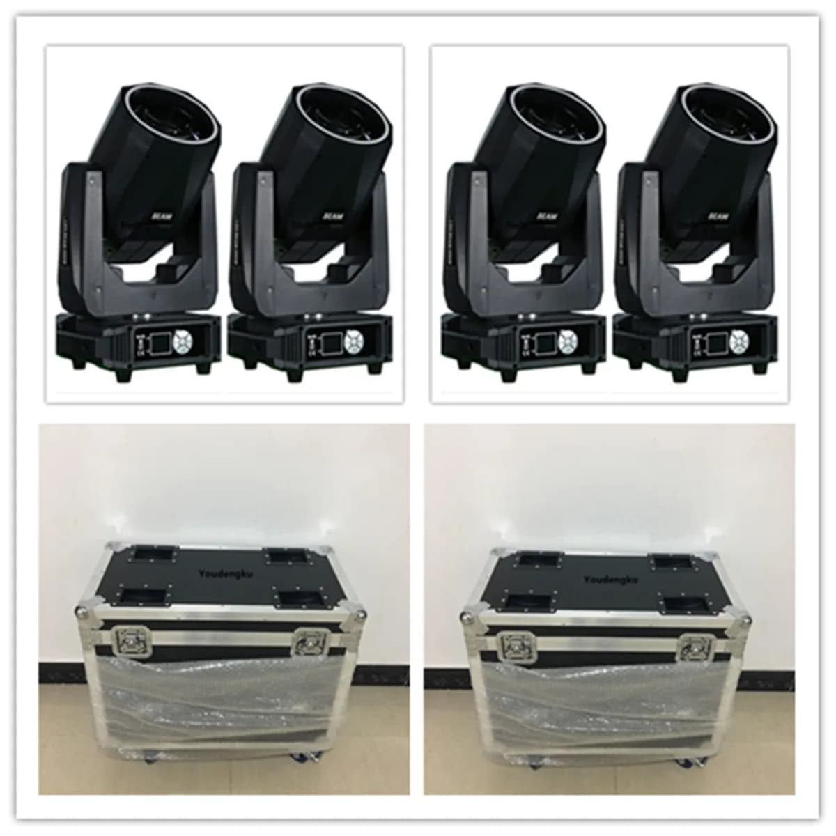 4pcs with flightcase sharpy beam moving head led 300W beam moving head wedding bar performance rotating pattern beam light