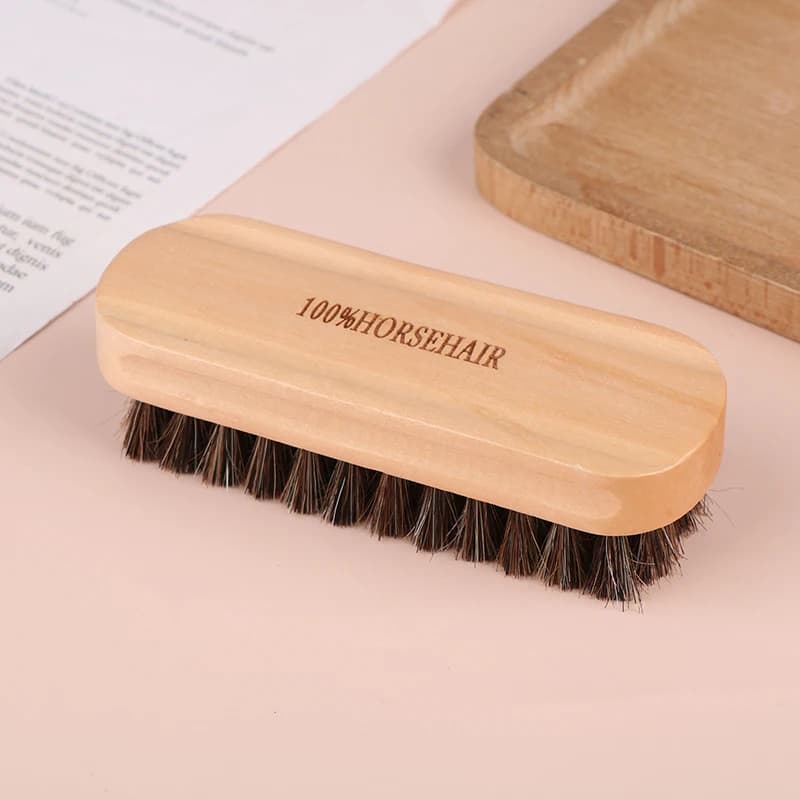 Horsehair Wooden Brush Car Detailing Polishing Buffing Brush Seat Handle Dashboard Roof Cleaning Premium Car Wash Brush