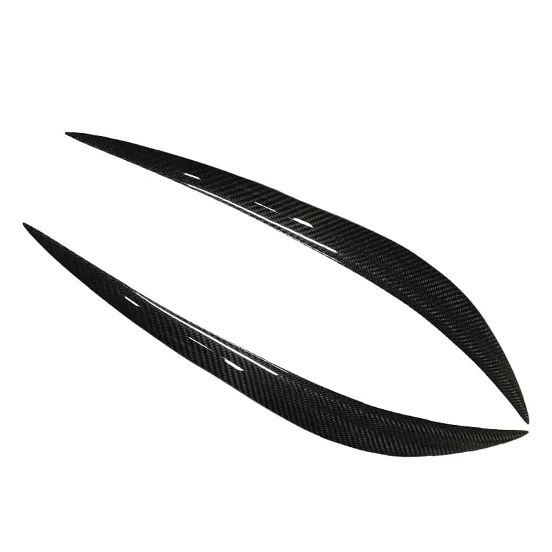 1 Pair Car Front Headlight Eyebrow Trims Covers Carbon Fiber Fit for Infiniti FX35 FX37 FX50 2009 2010 2011 2012 2013