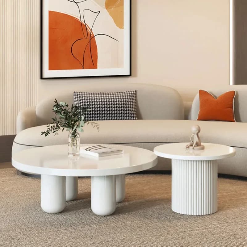 Wood Round Coffee Tables Set Nordic Beautiful Luxury Coffee Table Modern Minimalist Unique Muebles Hogar Living Room Furniture