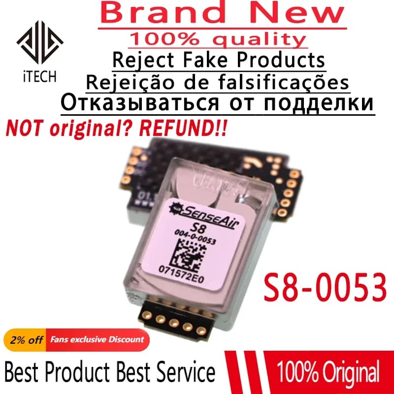 1pcs/lot Original SenseAir S8 004-0-0053 S8-0053 Infrared CO2 Carbon Oioxide Sensor S8 0053 Genuine New and Free Shipping
