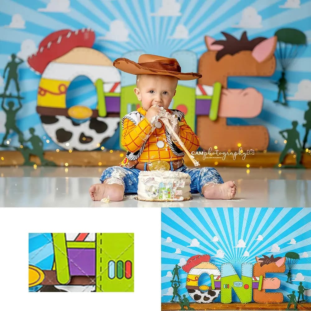 Rowdy Trio Photography Backdrop Kids Baby 1st Birthday Photocall Decors Child Girls Cake Smash Photo Shoot Backgrounds
