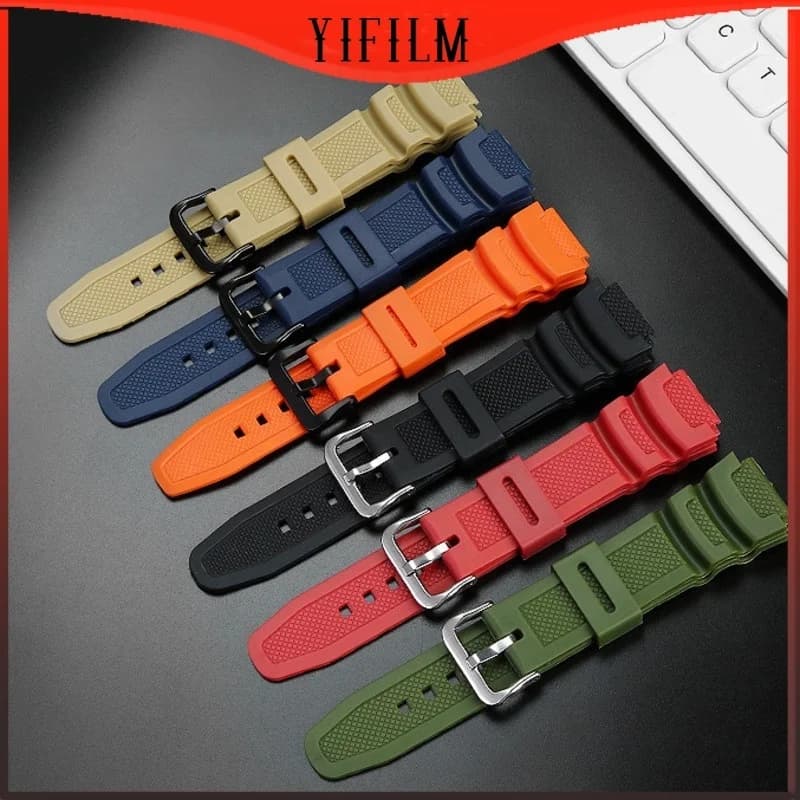 Rubber Strap For AE-1500 Ae-1500wh AE-1500WHX Resin Silicone Watch Bracelet Durable Watchband Accessories