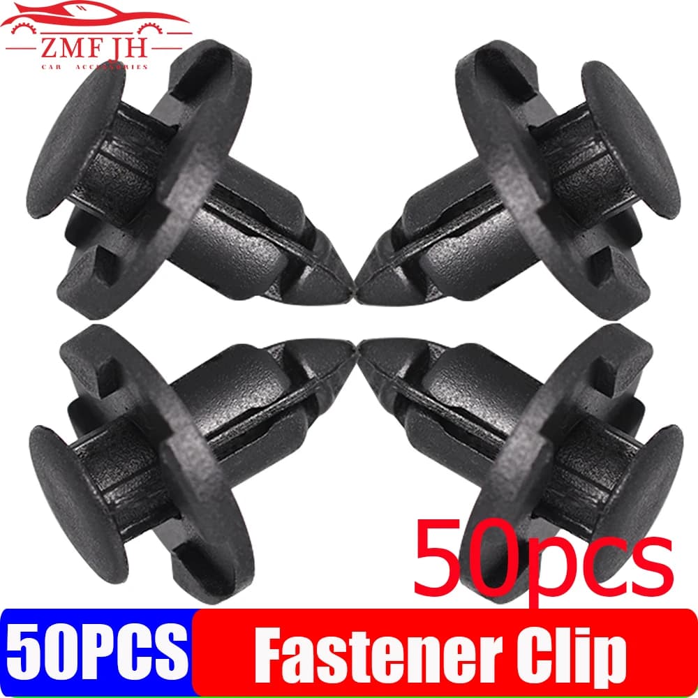 50Pcs/Set Auto Bumper Fender Push 8mm Rivet Retainer Plastic Car Fastener Clip for Universal Car Rivet Fasteners