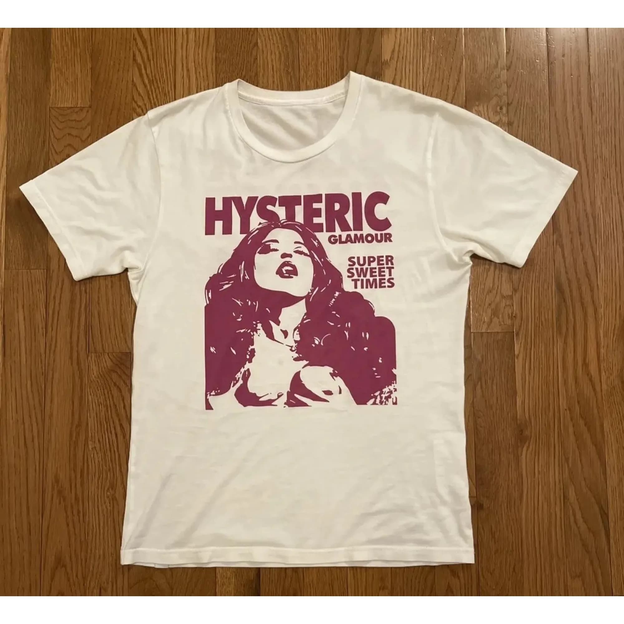 Hysteric Glamour 90s Retro Style Charcoal Reprint T Shirt for Men Women Y2k Graphic Short Sleeve Shirt Unisex Men Women Summer