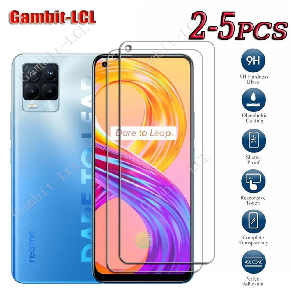 9H Original Tempered Glass For Realme 8 4G 6.4" Realme8Pro 8 Pro Realme84G RMX3085 RMX3081 Screen Protection  Cover Film Cover