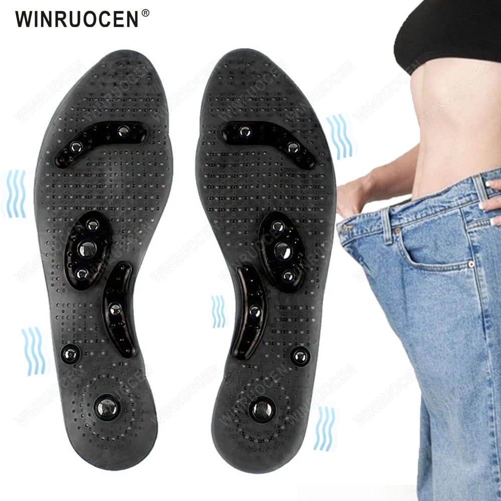 8 Pieces Magnetic Therapy Insoles Massage Health Shoes Pad Foot Weight Loss Slimming Insole Relaxation Foot Care Comfort Soles
