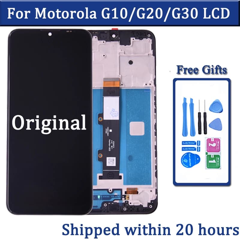 Original For Motorola Moto G10 G20 LCD Display Touch Screen Digitizer For Moto G30 XT2128-1 XT2129-1 LCD Display Replacement