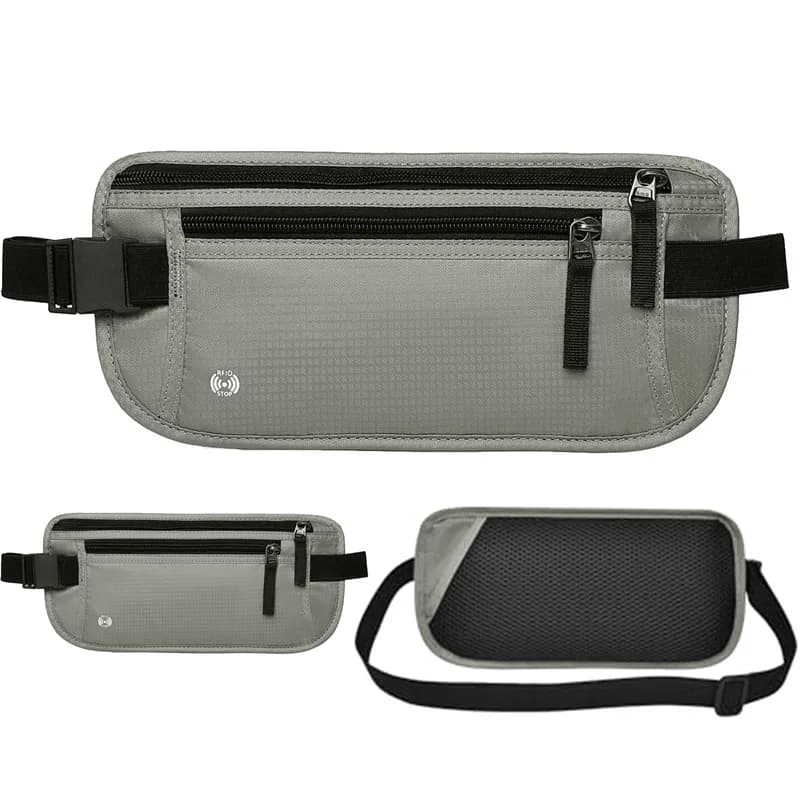 Invisible Travel Waist Pack Pouch for Passport Money Belt Bag Hidden Security Wallet Outdoor Sports Jogging Chest Pack Waist Bag