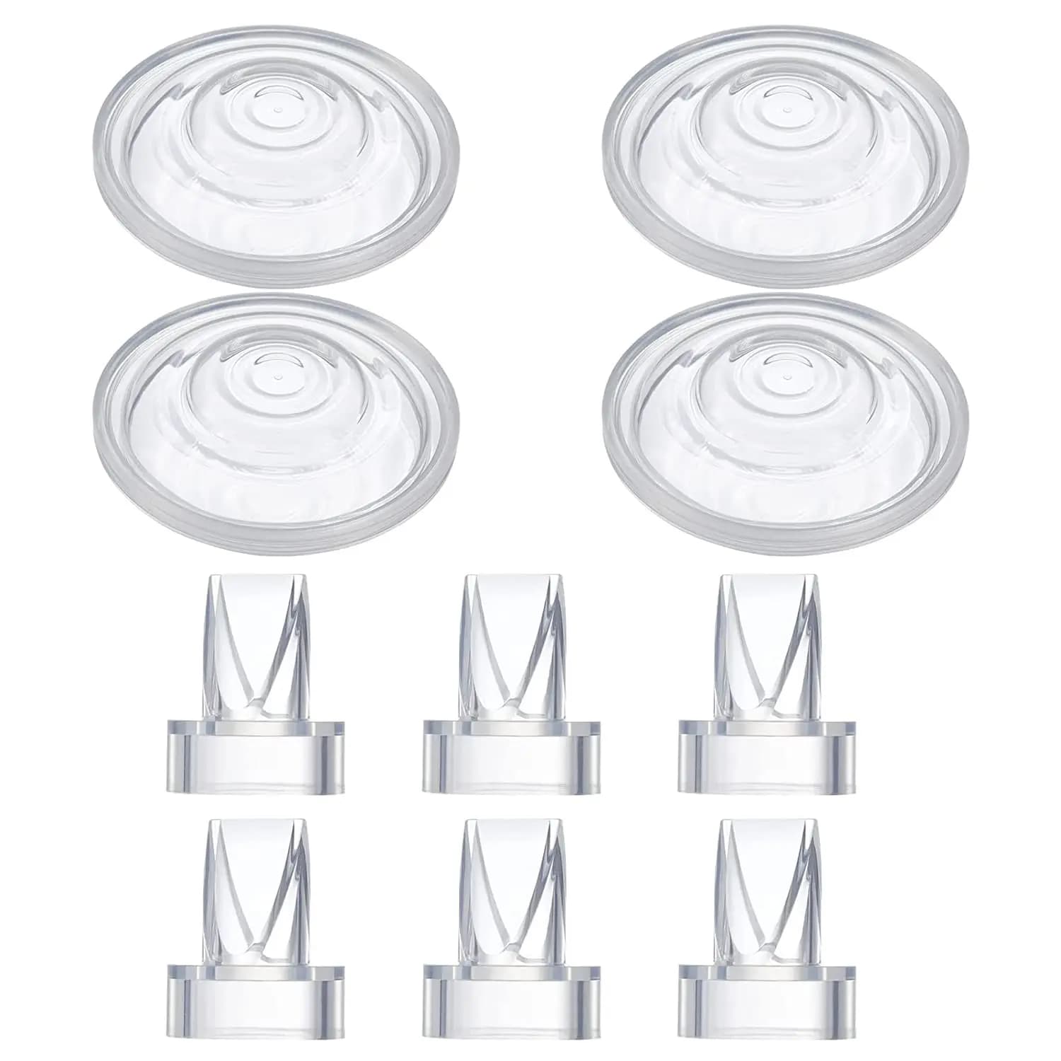 Duckbill Valve and Silicone Diaphragm,Compatible With Electric Breast Pump，Pump Parts/Accessories (10 Piece Set)