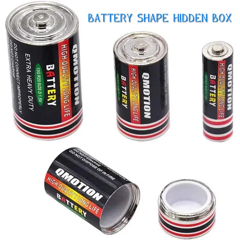 Sight Secret Dry Cell ⁣⁣⁣⁣Battery Hidden Storage Compartment Travel Diversion Stash Safe Container Hide Cash Ring Necklace Key
