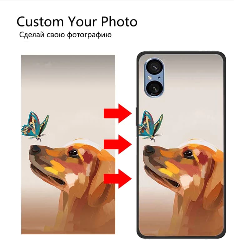 Customized Cases For Sony Xperia 5 V IV III II XA2 Plus L4 Soft Case Silicone Design DIY Photo Picture Image Matte Custom Cover