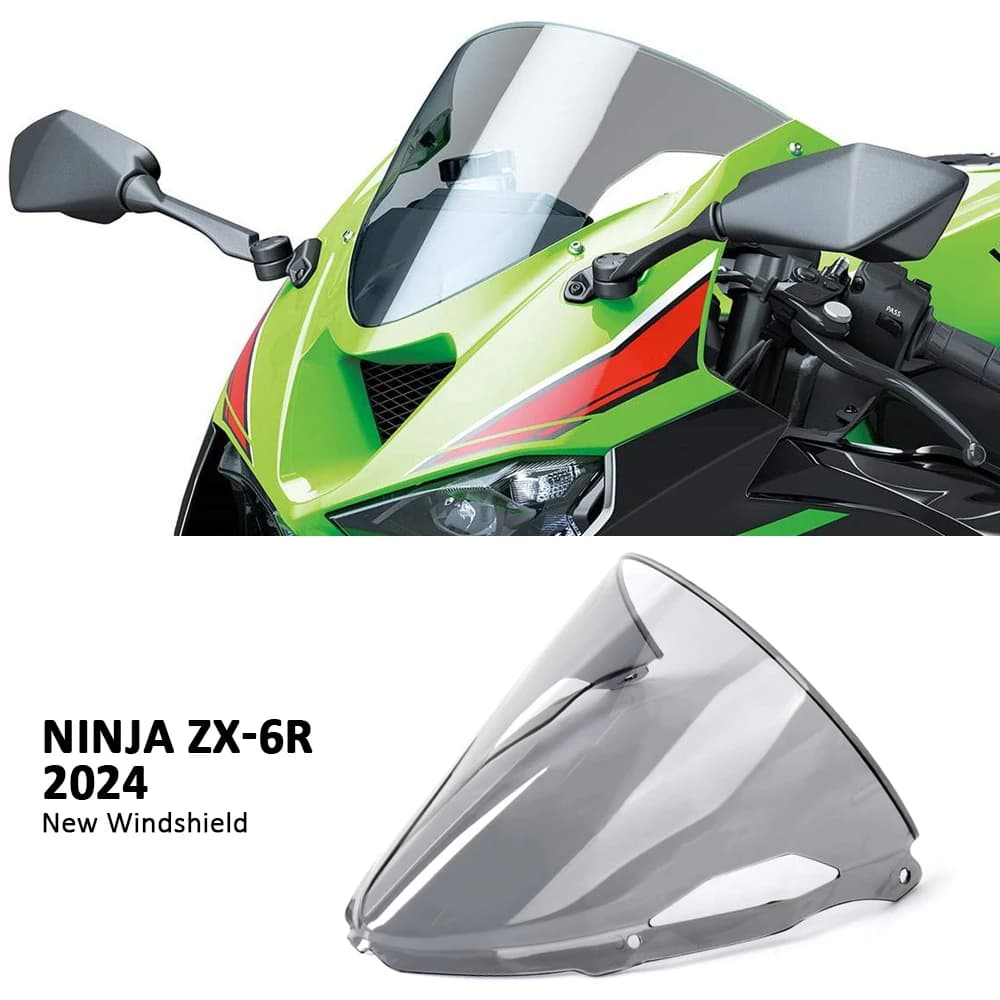 New Motorcycle Accessories Windshield Wind Deflector Windscreen Mount Fit For Kawasaki Ninja ZX-6R ZX6R ZX 6R 2024