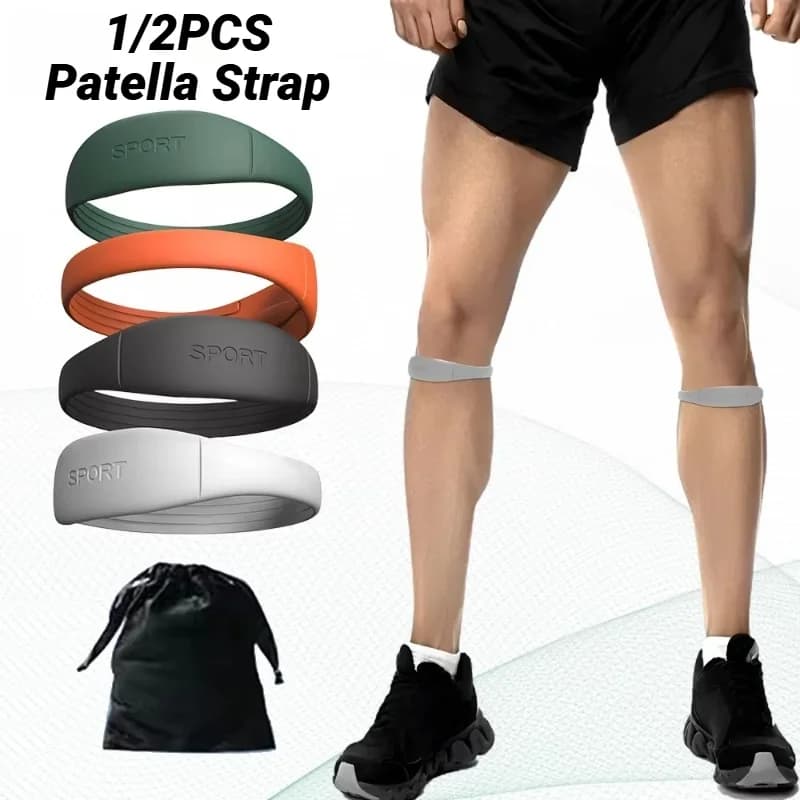 2PCS Silicone Patella Tendon Knee Straps Support Care Strap Fixed Protection Flexible Sports Band Patellar Strape Brace Shock