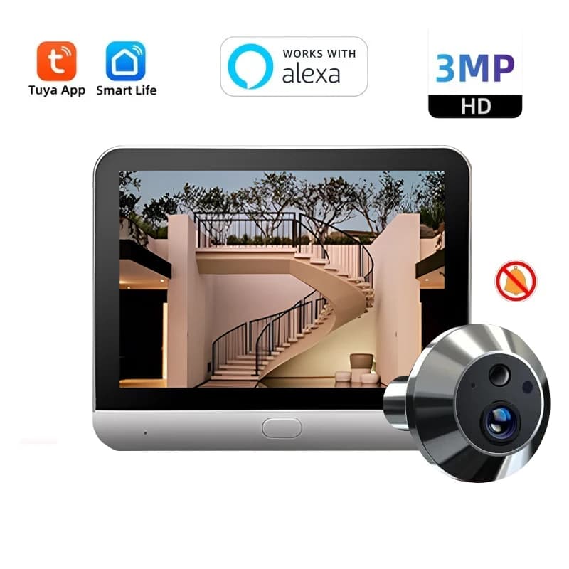 2025  Mini Peephole camera Tuya Smart 130 Wide Angle 3MP Wireless Hot Viewer Door Eye Camera Video peephole for the door