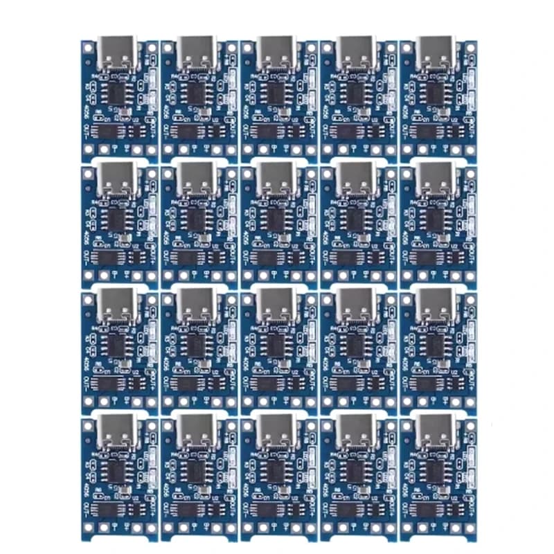 1-100PCS Type-c USB 5V 1A 18650 TP4056 Lithium Battery Charger Module Charging Board With Protection Function Li-ion for DIY