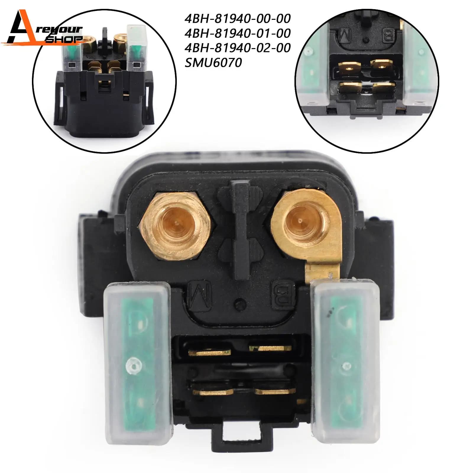 Areyourshop Starter Relay Solenoid Switch For Yamaha YXR 660 Rhino 2004 2005 2006 2008 2007 NEW 4BH-81940-00-00 Motorcycle Parts
