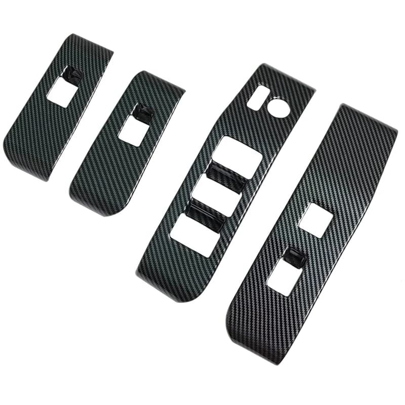 Car Window Switch Panel Cover Trim For Toyota Highlander 2020-2024 LHD North American Version Accessories Carbon Fiber