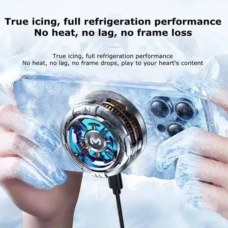 MEMO CX08 Mobile Phone Ice Cooler Magnetic Cooling Fan Case Radiator For PUBG Gaming Back Clip Cool Heat Sink For Smartphones