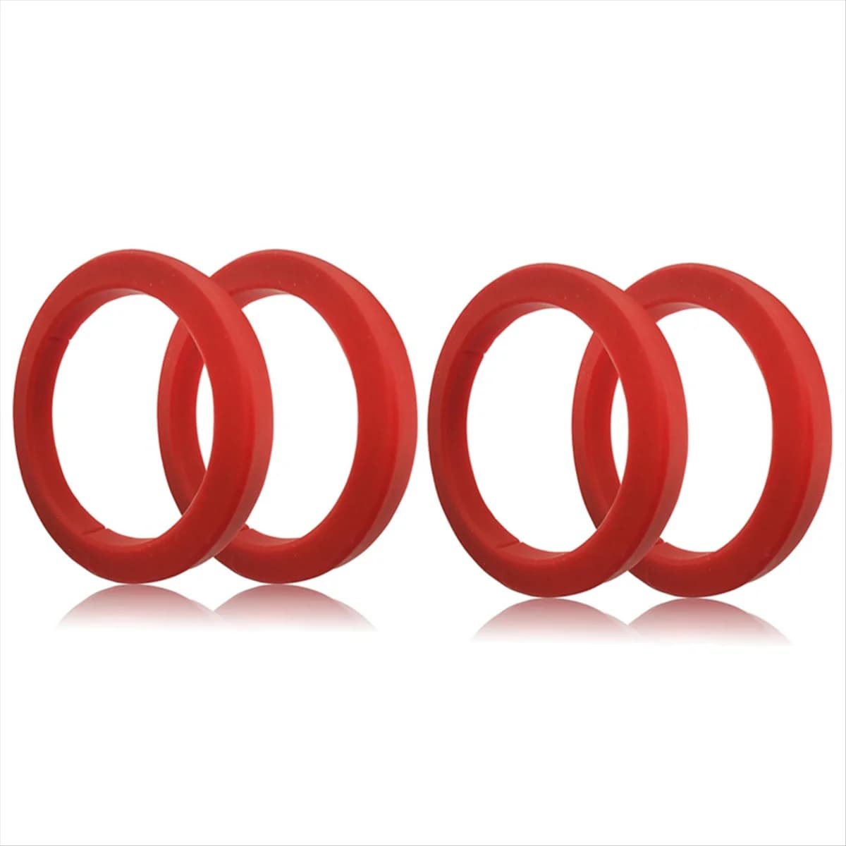 4Pcs Grouphead Gasket 8mm for E61 Espresso Coffee Machine - Red Silicone Ring Compatible for EXPOBAR E61/KEES/WEGA