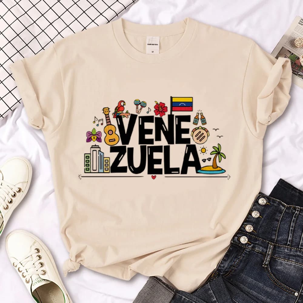 Venezuela t shirt women graphic comic anime tshirt female graphic Japanese funny clothing