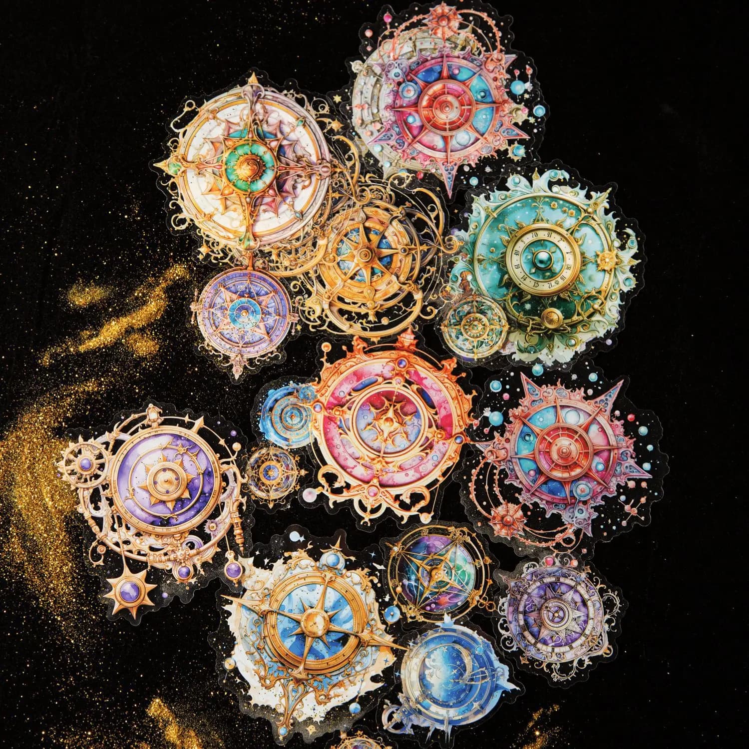 20pcs/lot Kawaii Stationery Stickers magic astrolabe DIY Junk Journal Paper stickers Planner Decorative Mobile stickers