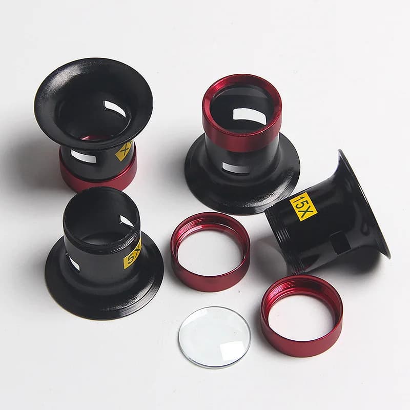 1PCS 3X 5X 10X 15X 20X Magnifier Aluminum Alloy Watchmaker Magnifying Glass Jewelry Watch Repair Glass Lens Loupe Accessory