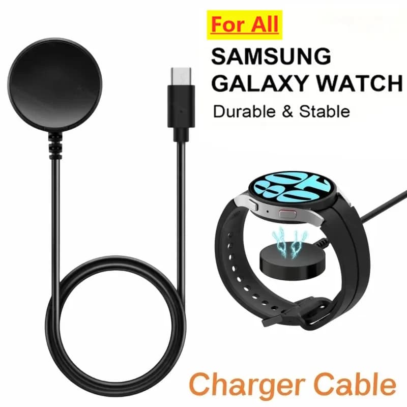 Magnetic Watch Wireless Charger Portable USB Cable Fast Charging Dock Station For Samsung Galaxy Watch 8 7 6 5pro 5 4 3 Active 2