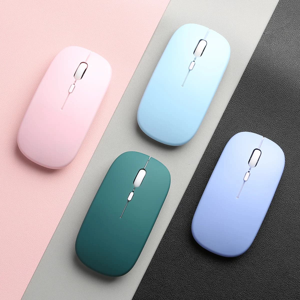 Bluetooth-compatible Mouse Wireless Mouse Silent Computer Mice Portable Working Gaming Mouse for Laptop iPad Air Pro Tablet PC