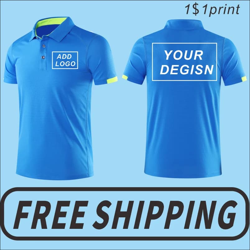 Summer Quick-drying Sports Polo Shirt Custom Design Company Brand Logo/print Embroidery Breathable Lapel Short Sleeve PoloShirts