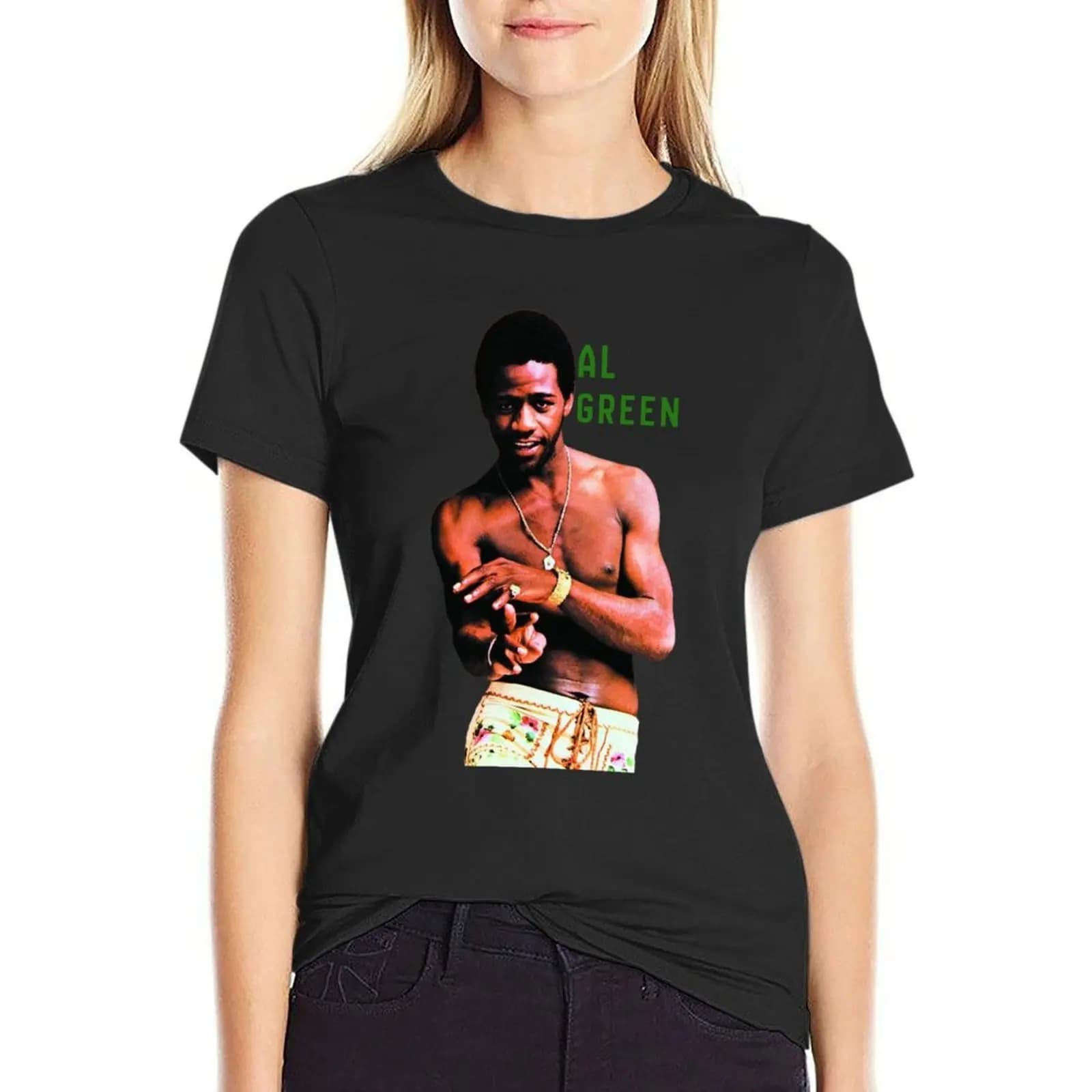 Al Green T-Shirt sublime Blouse funnys vintage clothes plus size t shirts for Women loose fit