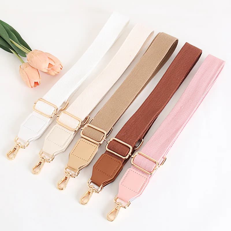 Solid color bag strap canvas women's bag shoulder strap accessories single shoulder diagonal span long shoulder strap