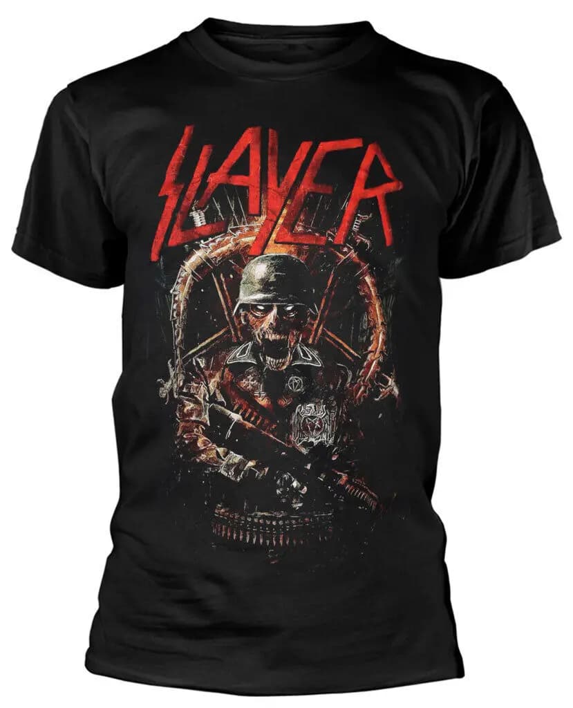 Slayer Hard Cover Comic Book Soldier Black T Shirt Official