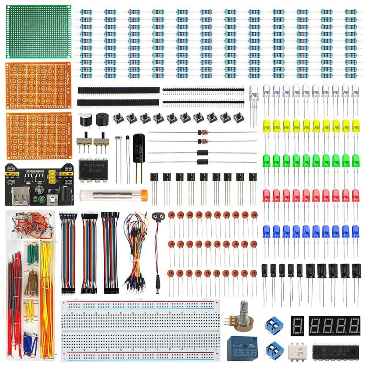 ESP32/ESP8266 Electronie Components Kit Fun DIY Starter Kit with Power Supply Module Breadboard for