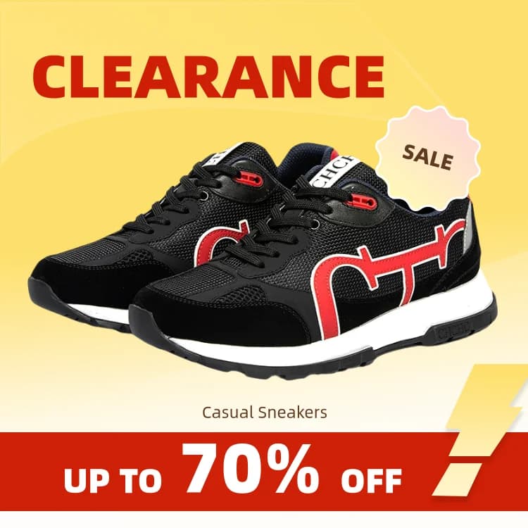 Clearance_CHCH Men's Tennis Shoes Black Cow Leather Material Stitching Design Men's Shoes Sports Shoes_Continuous updates