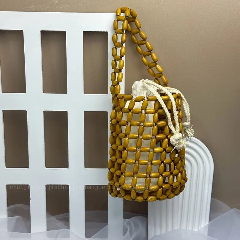 Summer Leisure Beach Vacation Versatile Woven Beaded New in Handbags for Women Fashion Retro Handmade Beaded Women's Bag 2023