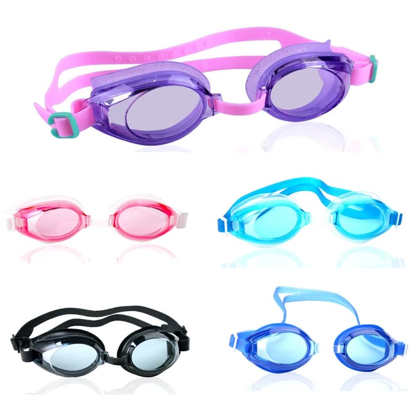 1PC Swimming goggles anti-fog anti-ultraviolet high-definition flat mirror adult boys and girls silicone swimming diving goggles
