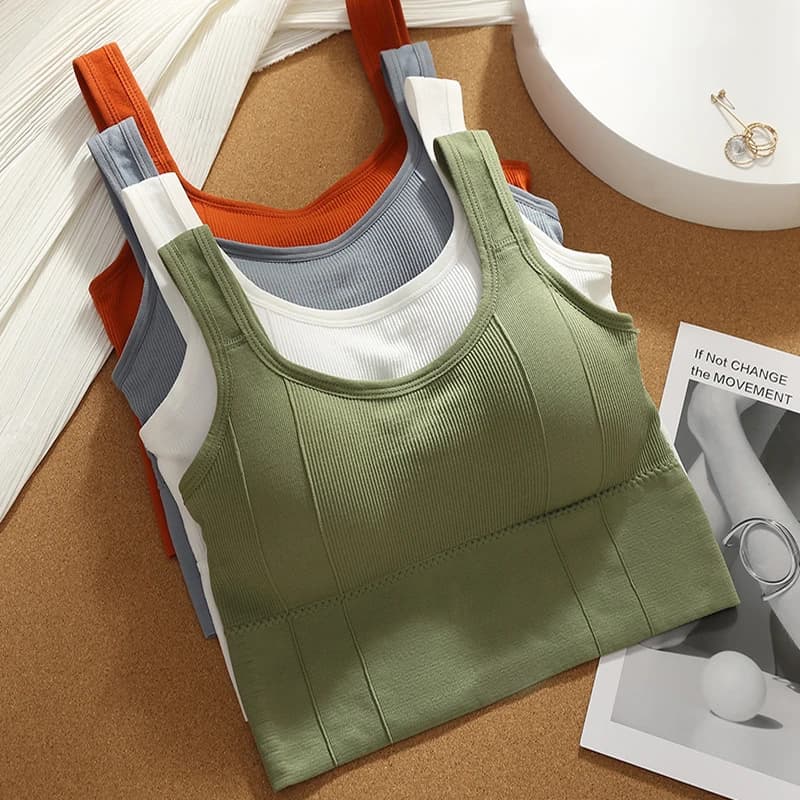 Breathable Sports Bra Anti-Sweat Fitness Top Women Seamless Yoga Bra Shockproof Crop Top Push Up Sport Bra Gym Workout Top