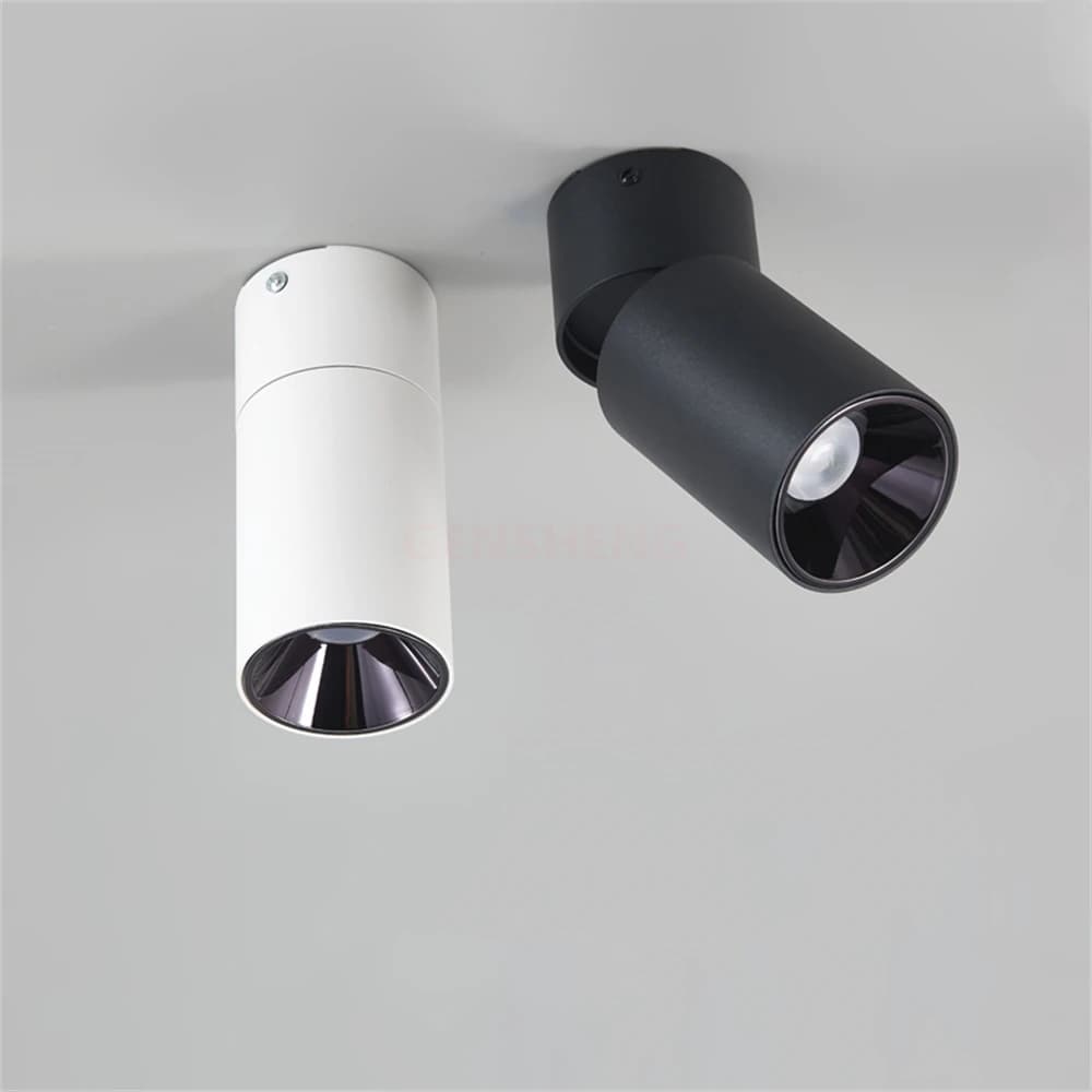 Surface Mount LED Spotlights Dimmable COB Ceiling Spot Lamps Down lights White Black For Indoor Lighting Home Decor Ac220V/110V