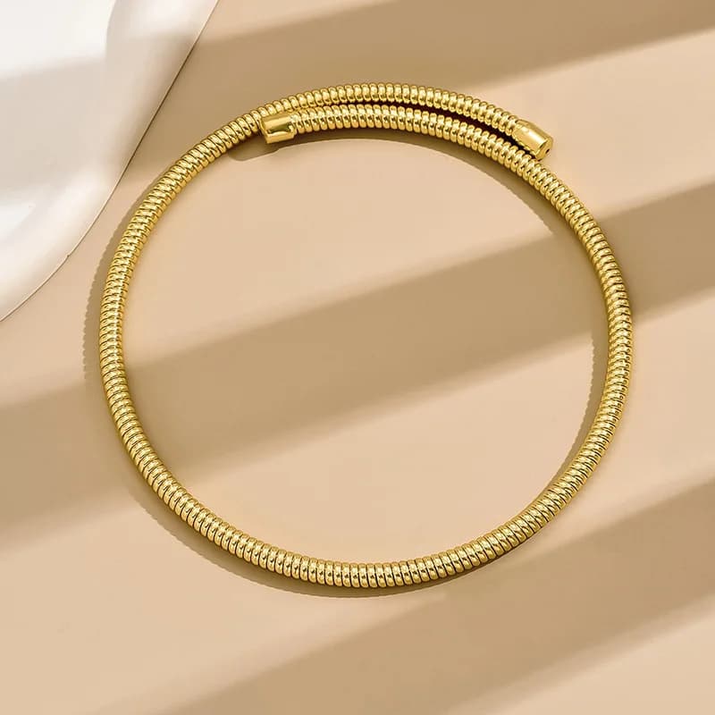 Exaggerated Adjustable Open Collar Women's Geometric Necklace Ornament