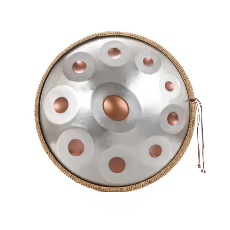 22 inches handpan drum for beginners D Kurd 440hz handpan 10 Notes golden eyes and golden storm