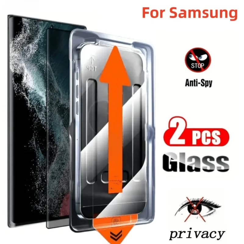2Pack Privacy Tempered Glass Screen Protector for Samsung S22 S23 Plus Ultra S24 Ultra S24 S25 Plus S25 Ultra Dustproof Cover