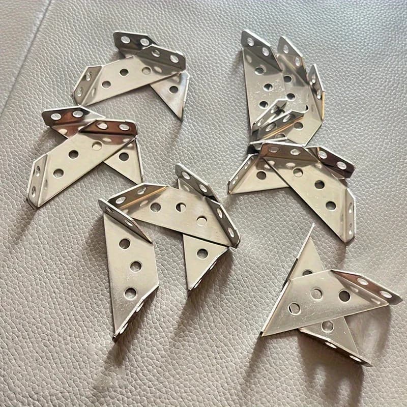 Stainless Steel Angle Corner Brackets Universal Furniture Corner Connector Brace Joint Fastener Bedframe Cabinet Drawer