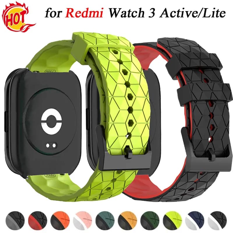 Silicone Sports Band for Redmi watch 3 Active SmartWatch Strap for Redmi Watch 3 Lite correa Watch Bracelet Replacement Belt