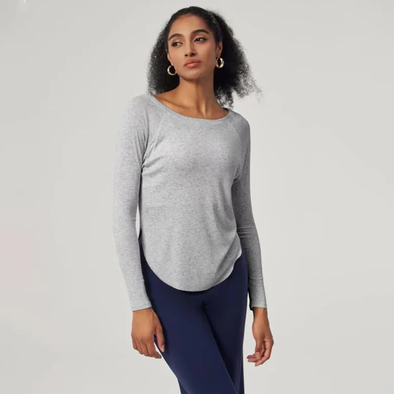 2024 New Yoga Long Sleeve Women Running Sport Top For Dancing  Fitness  Pilates