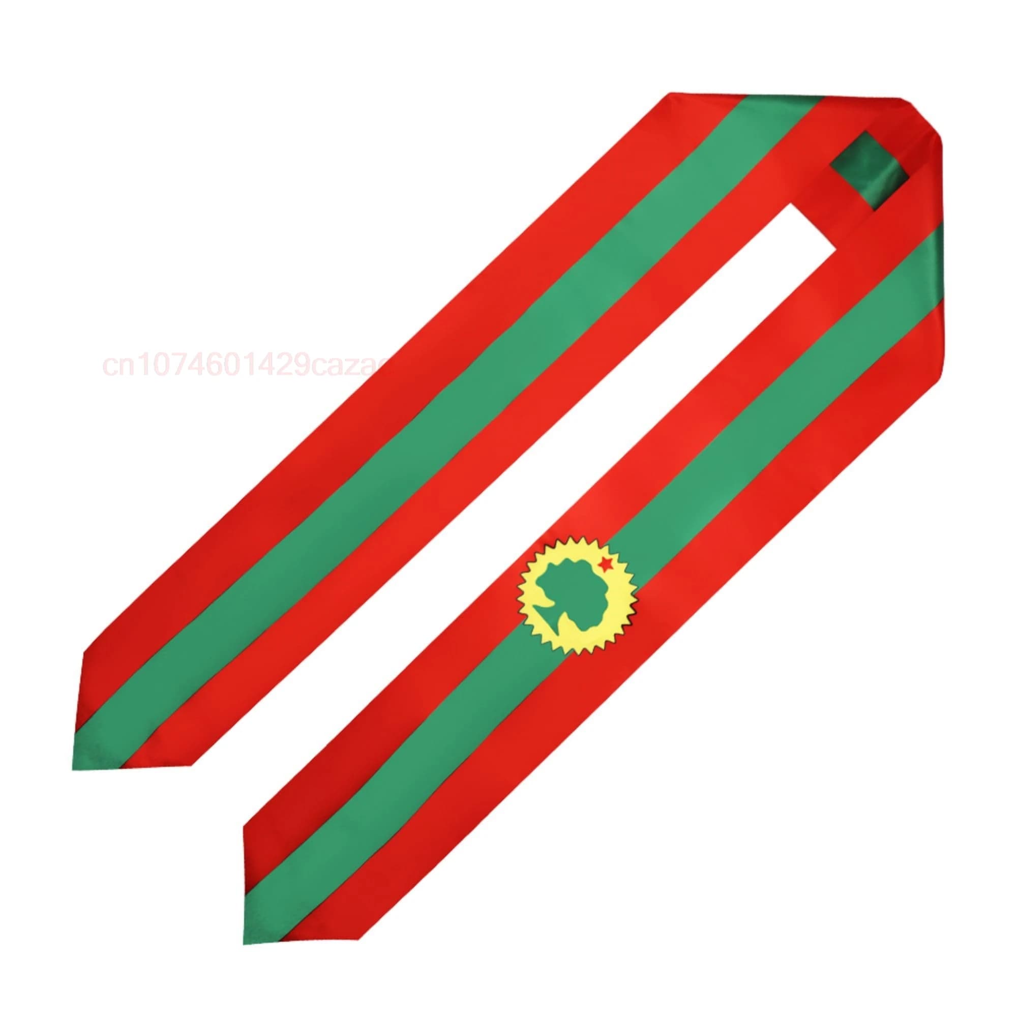 Oromo Flag 180*15CM Graduation Sash Stole Scarf Double Sided for Study Aboard International Class Of 2024