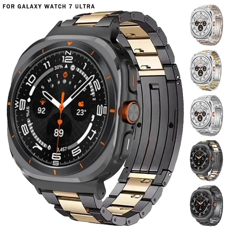 NO Gaps Titanium Watch Strap For Samsung Galaxy Watch 7 Ultra  Luxury Metal Bracelet For GALAXY Watch 7 Ultra Curved End Strap
