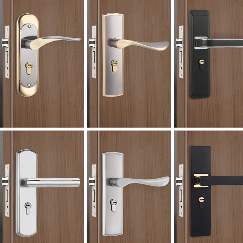 Bedroom Wooden Door Lock Set House Anti-theft Interior Bedroom Furniture Anti-theft Lock for Family with Key